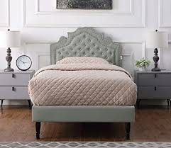 twin upholstered platform bed frame