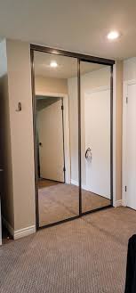 Mirror Closet Doors With Brushed Nickel
