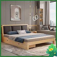 Modern Solid Wood Bed Frame Minimalist