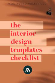 the interior design templates checklist