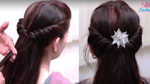 A front puff hairstyle can bring out the rocker chic in you. Easy Hair Style For Long Hair Simple Craft Ideas