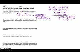 Solving Word Problems Using Systems Of