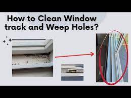 Clean Window Drain Track And Weep Hole