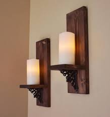 Wood Wall Sconce Wood Candle Holders