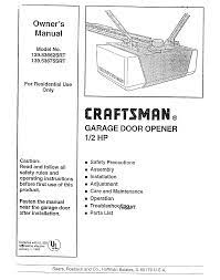 craftsman garage door opener 139 53675