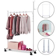 Clothes hangers home organize pants stainless steel stand high quality. Clothes Rails Coat Stands Heavy Duty Hanging Clothes Garment Rail With Shoe Rack Shelf And Hat Stand Uk Home Furniture Diy