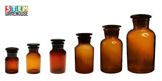 Amber Glass Reagent Bottles Wide Mouth