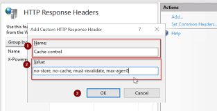 how to add security headers in iis server
