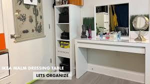 ikea malm dressing table organization