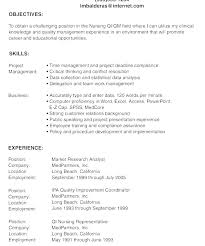 Resume Template Career Objective Atlasapp Co
