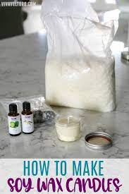 Fill a saucepan halfway with water and place the can of soy wax in the center. How To Make Soy Wax Candles With Essential Oils Viva Veltoro
