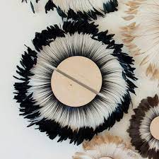 Unique Decorative Feather Wall Art Half