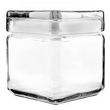 1 quart stackable square canister with