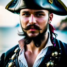 violent pirate with black beard