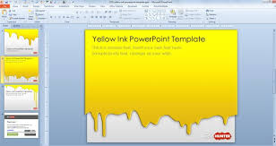 Free Yellow Ink Powerpoint Template Free Powerpoint