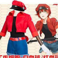 Hataraku red blood cell saibou cosplay costume. Cells At Work Hataraku Saibou Erythrocite Red Blood Cell Cosplay Costu Fortunecosplay
