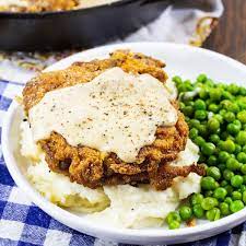 southern fried pork chops with white