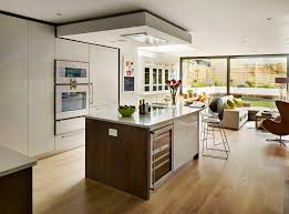 luxury open plan basement kitchen