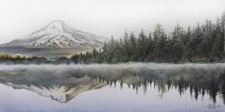 Landscape Painting Panoramic Mountain