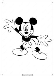 printable o mickey mouse coloring page