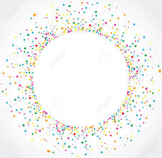 Light Background In Circular Format With Colorful Dots Texture