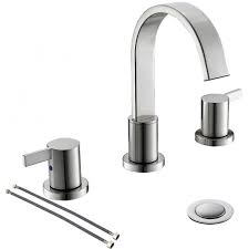 brushed nickel bathroom faucet without