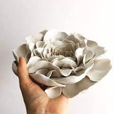 Gardenia Porcelain Wall Flower Beige