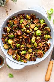 pan fried maple pecan brussels sprouts