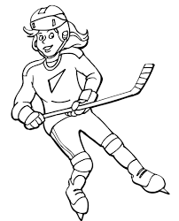 Womens Hockey Coloring Page Coloring Page Book For Kids