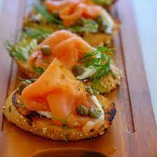 smoked salmon appetizer with dill and