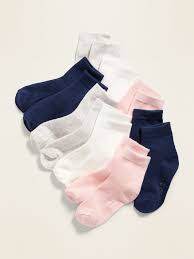 Navy blue toddler dress socks. Unisex Crew Socks 8 Pack For Toddler Baby Old Navy