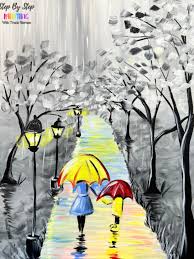 The Rain Acrylic Painting Tutorial