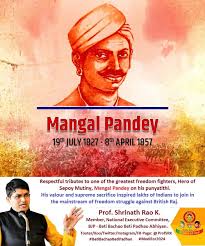 Respectful tributes to one of the greatest freedom fighters, Hero of Sepoy  Mutiny (Outbreak of the Indian Rebellion 1857), Mangal Pandey on… |  Instagram