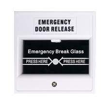 Break Glass Emergency Door Release White