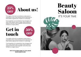 free beauty salon brochure templates to