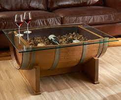 Тенджери с капак 119.90 лв. Wine Table Wine Barrel Furniture Wine Barrel Coffee Table Barrel Coffee Table