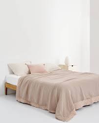 wrinkle effect cotton bedspread