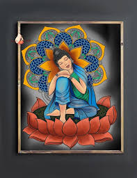 Buddha Meditating Mandala Art