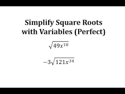 Simplify Square Roots With Variables