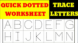 how to create dotted tracing worksheets