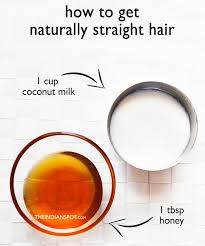 The hot oil will relax the hair waves and curls for treatment with hot oil. How To Get Naturally Straight Hair With Milk And Honey The Indian Spot
