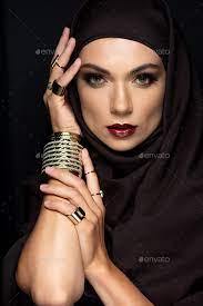 beautiful muslim woman in hijab with