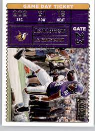 Amazon.com: 2022 Panini NFL Contenders Game Day Ticket #23 Justin Jefferson  Minnesota Vikings Officially Licensed Football Trading Card (Stock Photo  shown, card in Near Mint to Mint Condition) : Sports & Outdoors