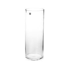 Glass Cylinder Vase Clear 15dx40cmh