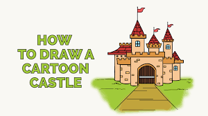 how to draw a cartoon castle in a few