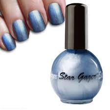chrome blue nail polish by stargazer brand