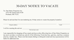 15 California 30 Day Notice To Landlord Lettering Site