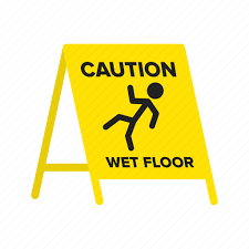 caution floor safety sign slippery