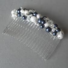 Comb over is a classy hairstyle for men around the world. Navy Blue Stardust Hair Comb Anna King Jewellery