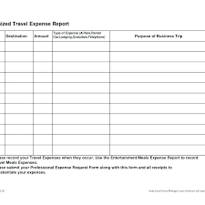 Travel Report Template Business Trip Sample Small Expense